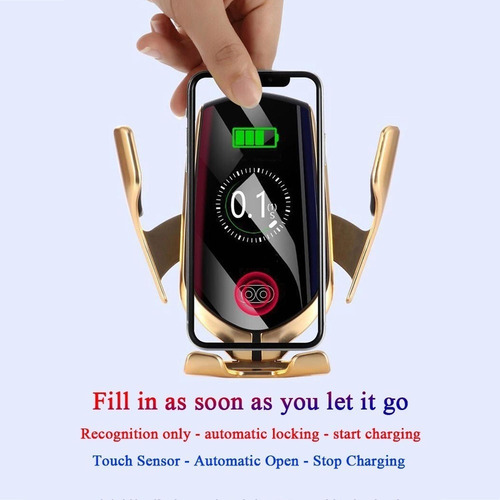 Soporte Cargador Inalambrico Para Coche Sensor Automatico