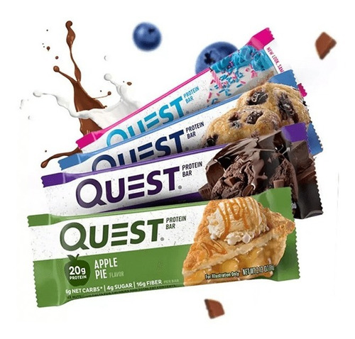 Barra Proteina Quest  Fitness Paqx6 Sabores Surtidos