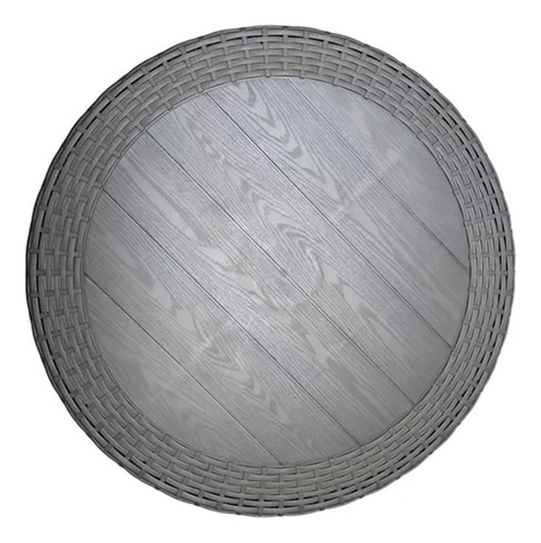 Mesa Redonda Tipo Rattan De Plástico 70 Cm De Diametro Rattan