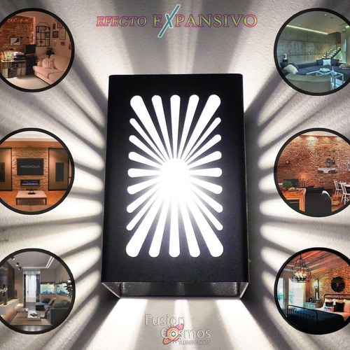 Imagen 10 de 10 de Lampara Hierro Pared Moderno Adorno Fx Apto Led Pack X20u