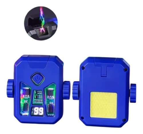 Encendedor Giroscópico Mecha Doble Arco Con Iluminación Usb