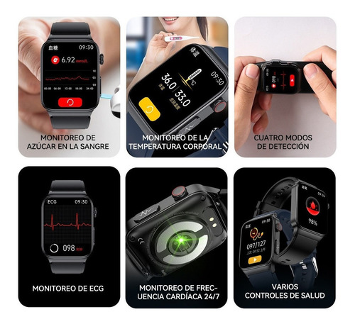 Reloj Inteligente Para Controlar El Azúcar En Sangre Y Un