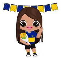 Comprar Kit Imprimible Editable Boca Jr Futbol Fan Nena Super Comple