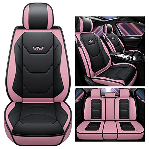 Juego Completo De Fundas De Asiento De Coche De Cuero P...