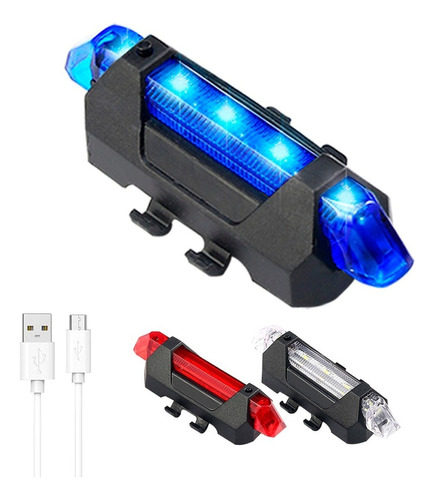 Luz Led Bicicleta Recargable Usb Alta Potencia 