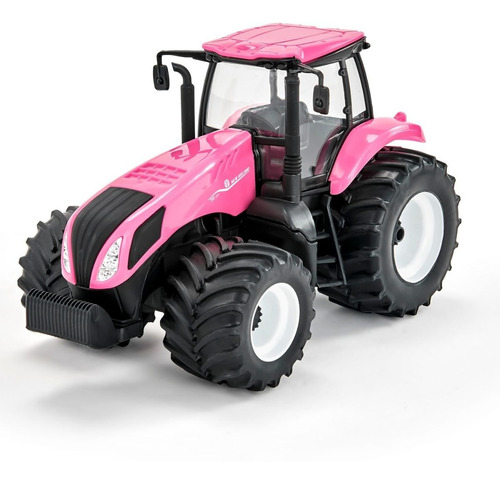 Trator Brinquedo Miniatura New Holland T8 Agriculture Cor Rosa