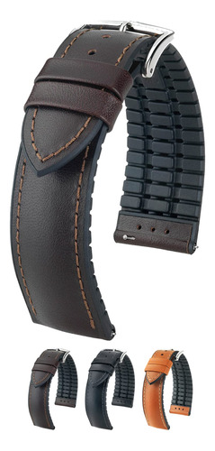Hirsch James Leather Watch Strap - Brown - B00k0kb64o_190324