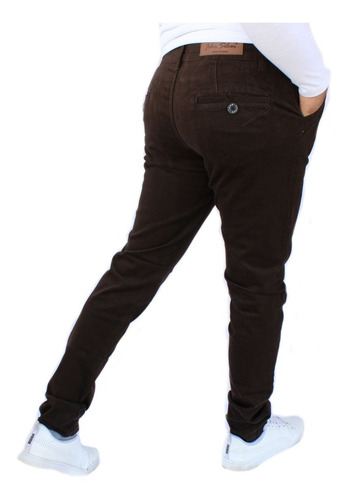 Imagen 1 de 3 de Pantalon Skinny De Gabardina Strech John Silver Para Hombre