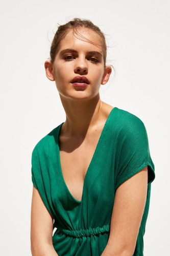 Vestido Z.a.r. Estructura Verde Talle M