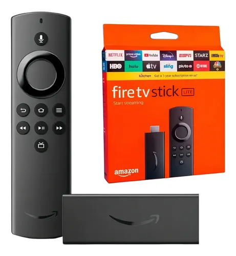 Fire Tv Stick Lite Streaming Em Full Hd Com Controle Remoto Cor P...
