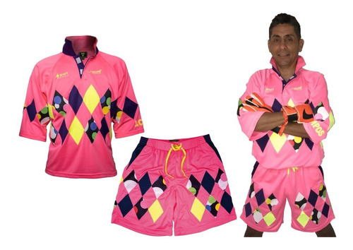 Jersey Y Bermuda Original Jorge Campos Edición Limitada Rosa