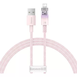 Cable Tipo-c A Usb Baseus 1m 100w Smart Control Rosado