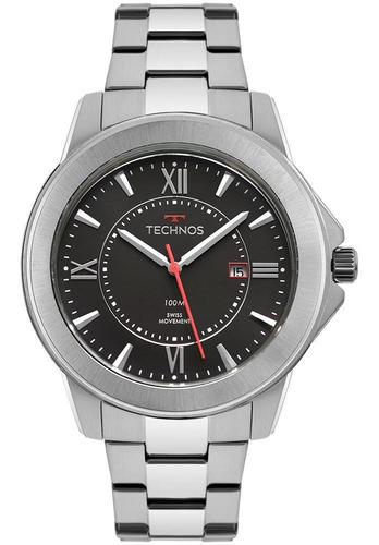 Relógio Masculino Technos F06111ab/1p Mecanismo Suíço