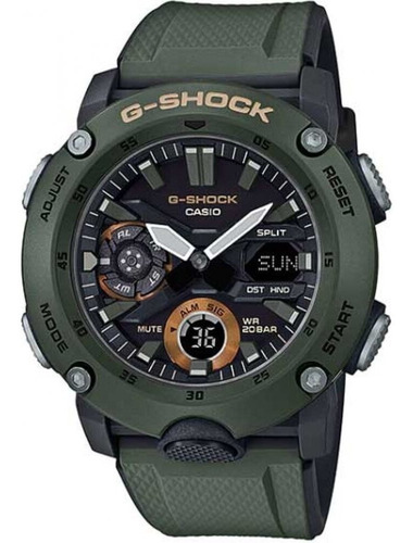 Relogio Casio G-shock Carbon Core Guard Verde Ga-2000-3adr