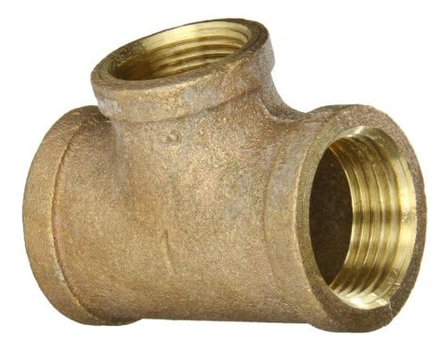 38106 Red Brass Pipe Fitting, Reducing Tee, 1  X 1  X 3...