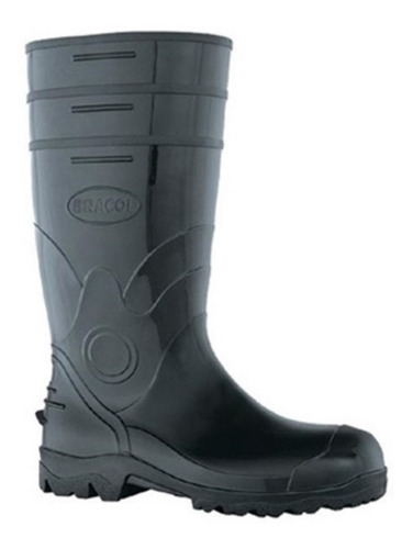 Bota Pvc Cano Longo 38,5cm Preta N.35 Bracol