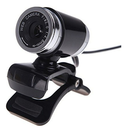 Usb 2.0 Hd Camera Web Cam With Mic Clip-on 360 Degree Black