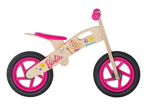 Bici De Madera Barbie Sin Pedales Giro Didáctico