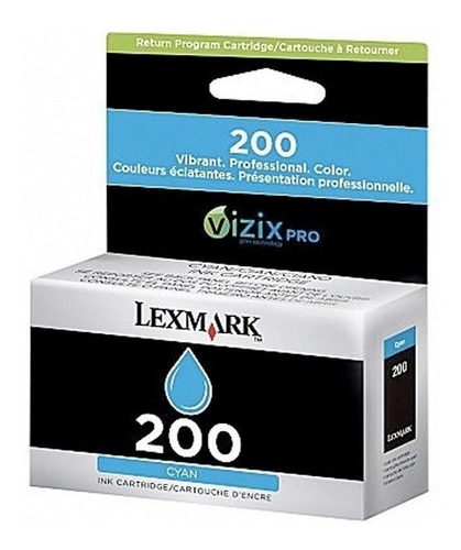 Cartucho Lexmark 200 Cyan Original 14l0086 Pro 5500 4000