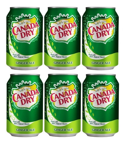 Refrigerante Canada Dry Ginger Ale - Caixa 06 Latas