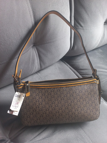 Bolsa Victor Hugo Azure Nova Marrom Marca Níquel Marrom-claro