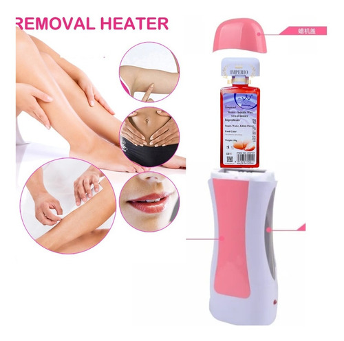 Imagen 2 de 7 de Kit Depilación + 6 Ceras + 300 Bandas Crema Gel Bolso
