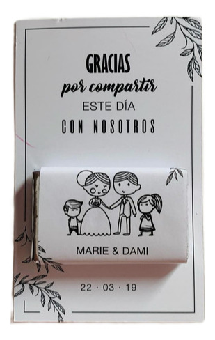 Souvenir Casamiento Baby Shower Nacimiento Chocolate
