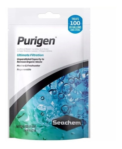 Seachem Purigen 100ml Embalagem Original Lacrada Com Bolsa