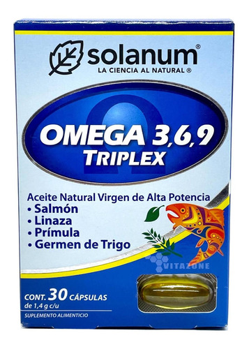 Omega 3, 6 Y 9 Triplex 30 Cápsulas Solanum
