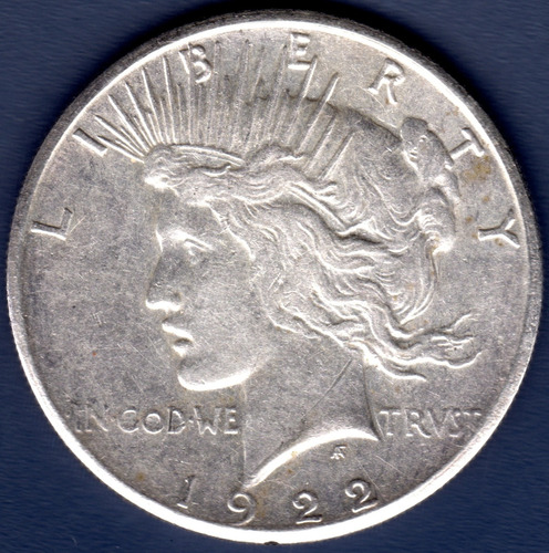1 Dollar 1922 S Moneda De Plata 900 Estados Unidos Peace