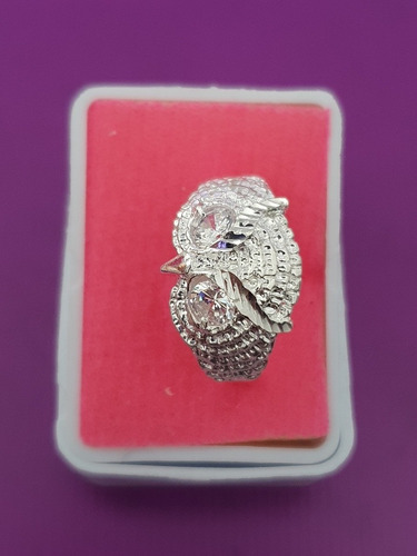 Anillo De Búho Plata Ley 925