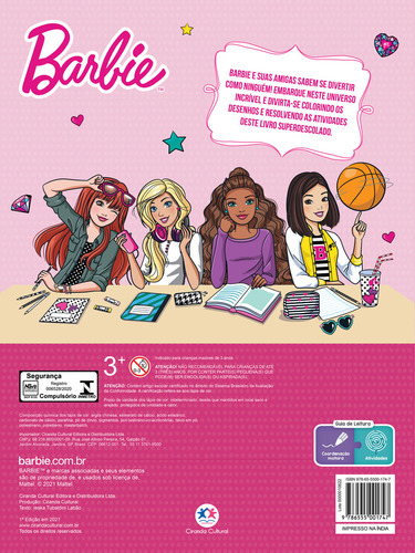Barbie - Passatempos da amizade, de Tubaldini Labão, Ieska. Atividades e diversão Editorial Ciranda Cultural Editora E Distribuidora Ltda. em português, 2021