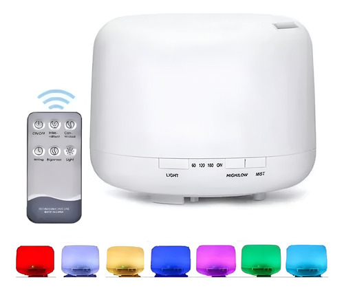 Humidificador Aire Difusor De Aromas Luces Led Rgb + Control