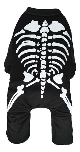 Disfraz De Esqueleto De Perro De Halloween, Accesorios, M