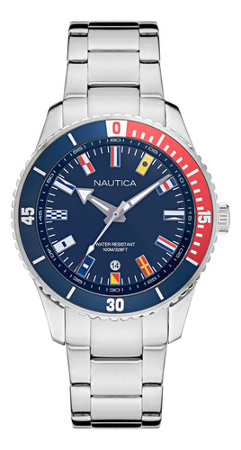 Nautica Reloj Pacific Beach Para Hombre Con Fecha, Banderas 