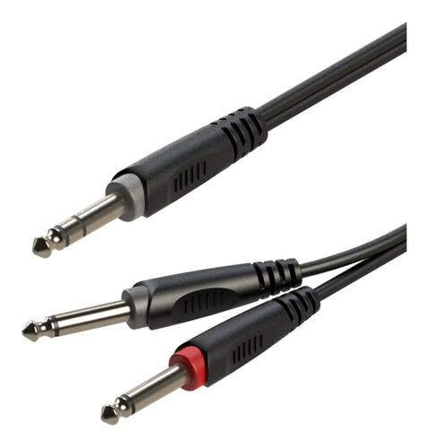 Cable De Audio Jack 6.3mm Estéreo A X2 Jack 6.3mm Mono 2m