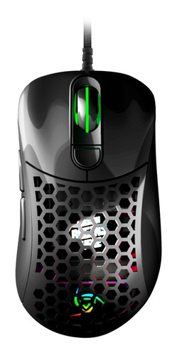 Mouse Gamer Vsg Aquila Air Alámbrico Negro Brillante