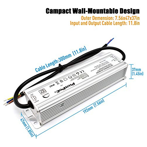 Controlador Led Regulable Pluspoe De 12 V Y 50 W, Resistente