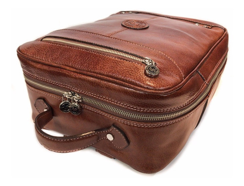 Mochila Hombre Mujer Cuero Viaje Porta Notebook 15.6 Urbana