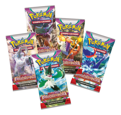 1 Booster Pokémon Escarlate Violeta Evoluções Em Paldea Cartas