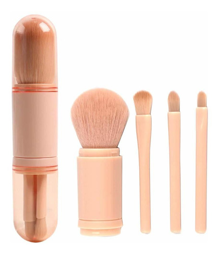 Juego De Brochas De Maquillaje Pequeas Color Rosa, Cepillo P