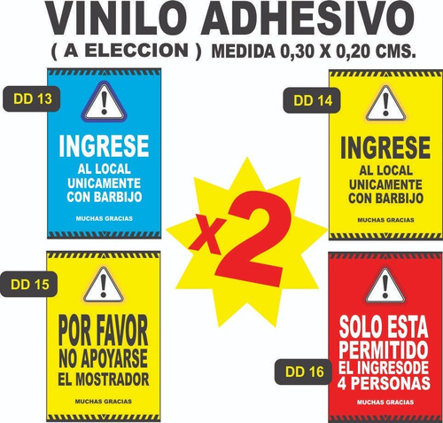 Vinilos Distancia Social P/ Piso Vidrio Mostrador 6 Unidades