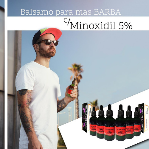Imagen 4 de 6 de Cabello Y Barba Minoxidil 5% Con Bergamota 300 Ml 12 Meses