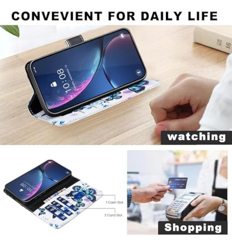 B Funda De Teléfono Tipo Cartera Para Honor X8c, Funda De Piel Sintética Con Función Atril, Ranuras Para Tarjetas,