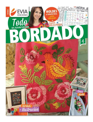 Revista Evia Bordado Sol Álvarez Roldán 4 Moldes Tamaño Real