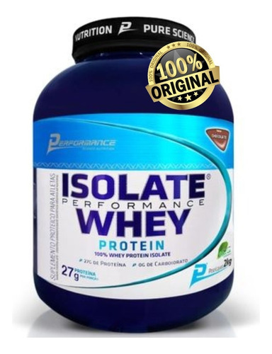 Whey Protein Isolate Iso Whey Performance 2kg Zero Lactose Sabor Chocolate