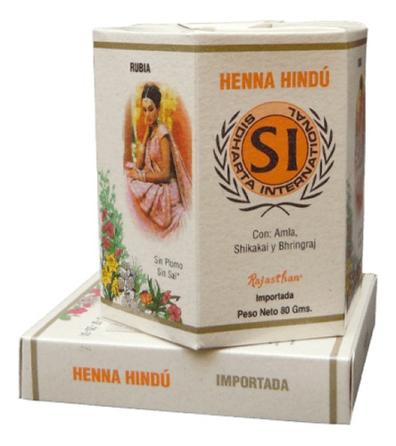 Henna Indú (tinte Natural Para El Cabello) 15tonos Distintos