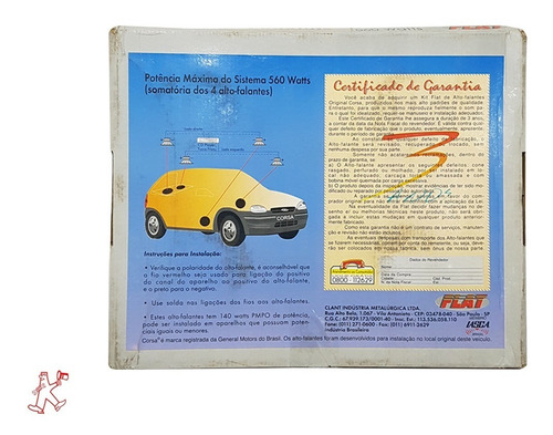 Kit Alto Falantes Coaxiais Flat 140w Original Corsa Classic