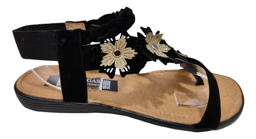 Huarache Sandalia Flores Diagonal Suave Artesanal Dedo