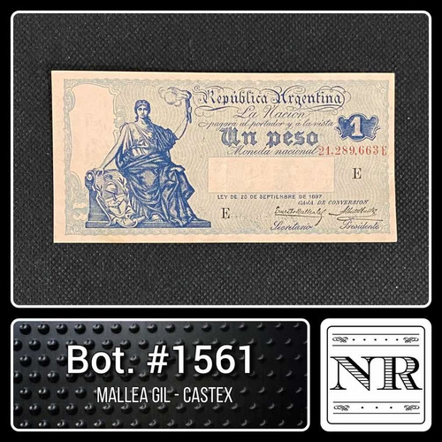 Argentina - 1 $ Caja Conversión - Año 1930 - Bot. #1561 - E